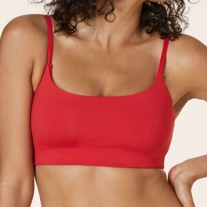 Andie Swim The Maui Bikini Top Size Small Cherry Red NWT